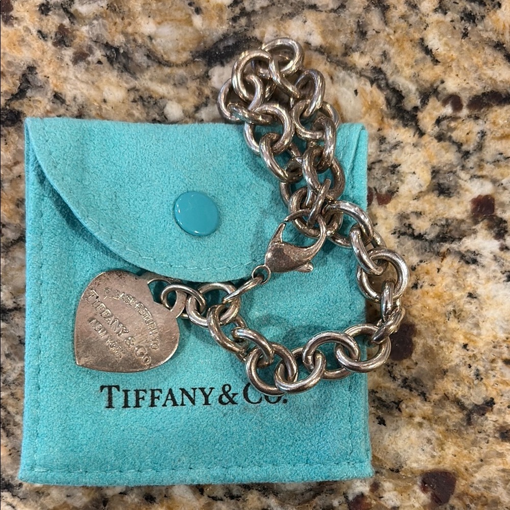 Classic Tiffany & Co. Silver Heart Charm Bracelet
